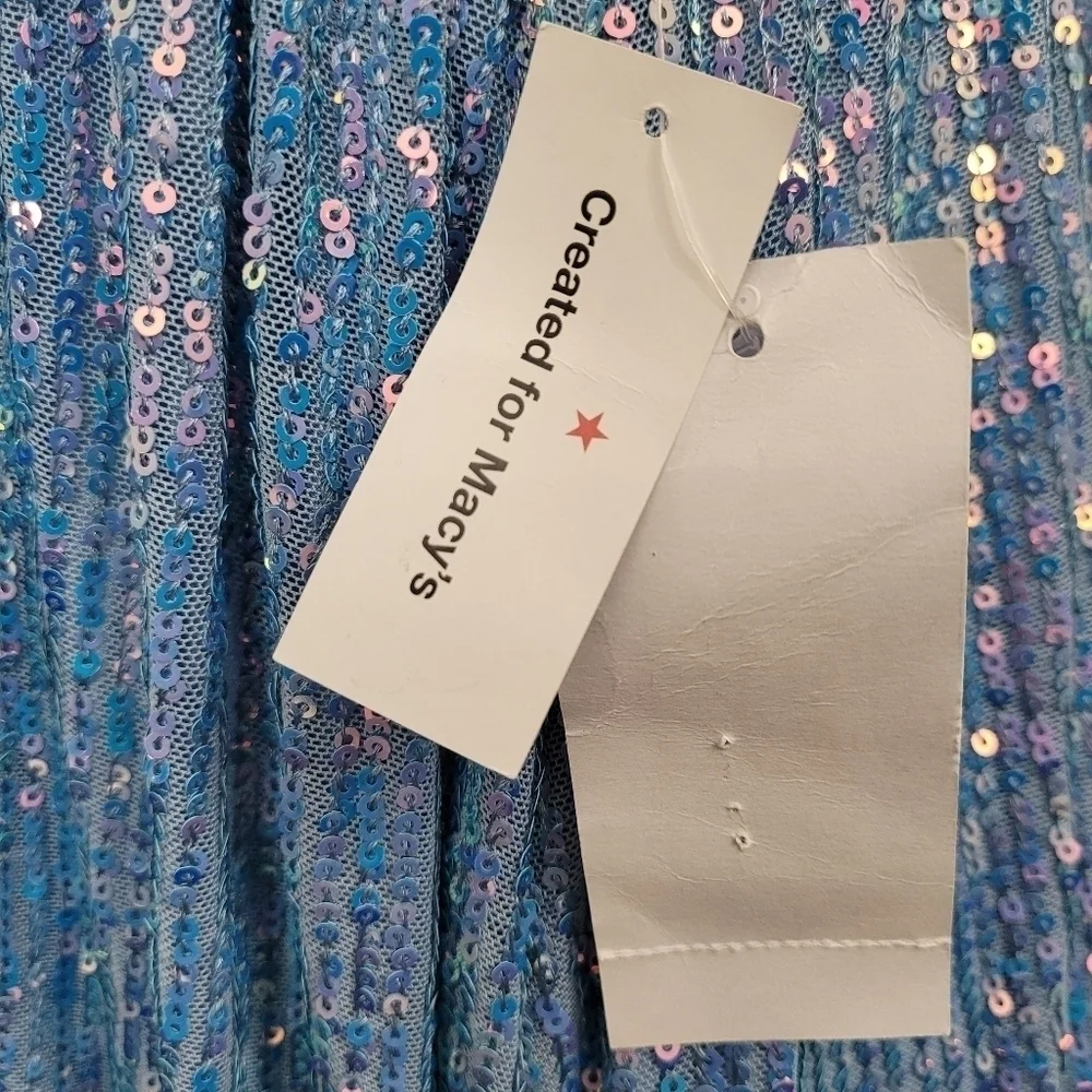 B Darlin Juniors Iridescent Sequined Dress - Picture 9 of 12